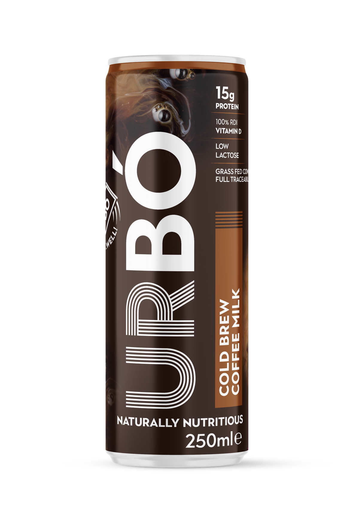1 can of URBÓ milk&#39;s cold brew coffee flavour protein milk
